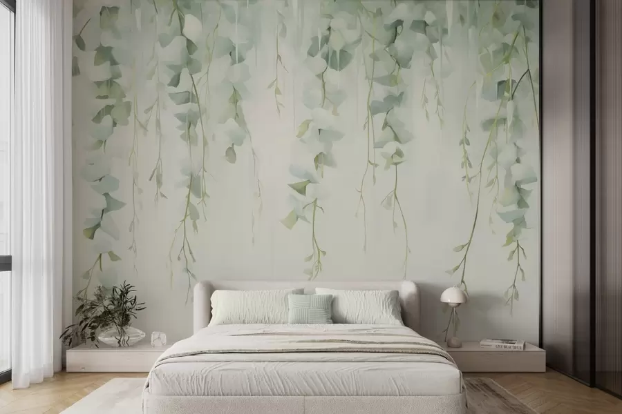 wall murals Висеће гране са лишћем w04722