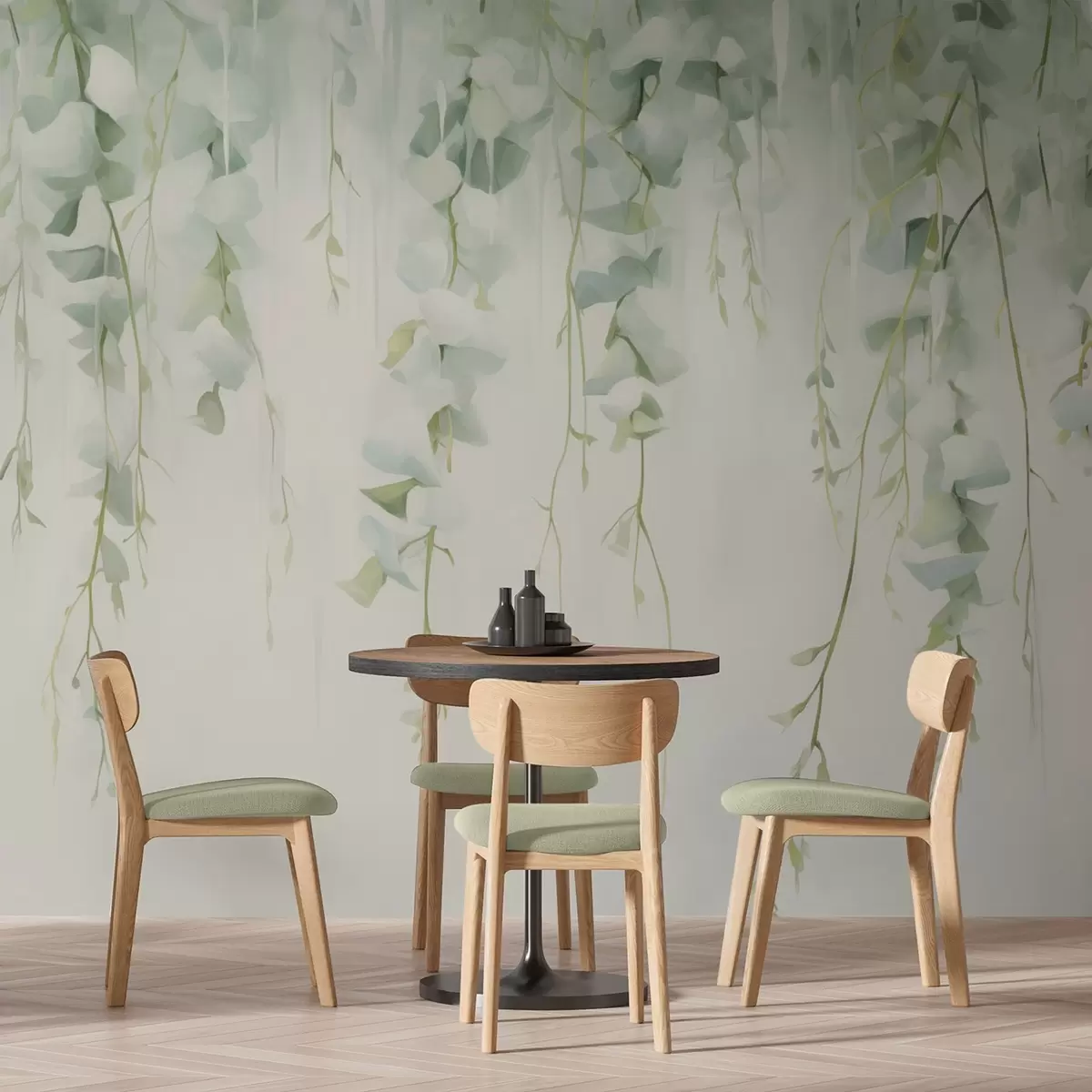 wall murals Висеће гране са лишћем w04722