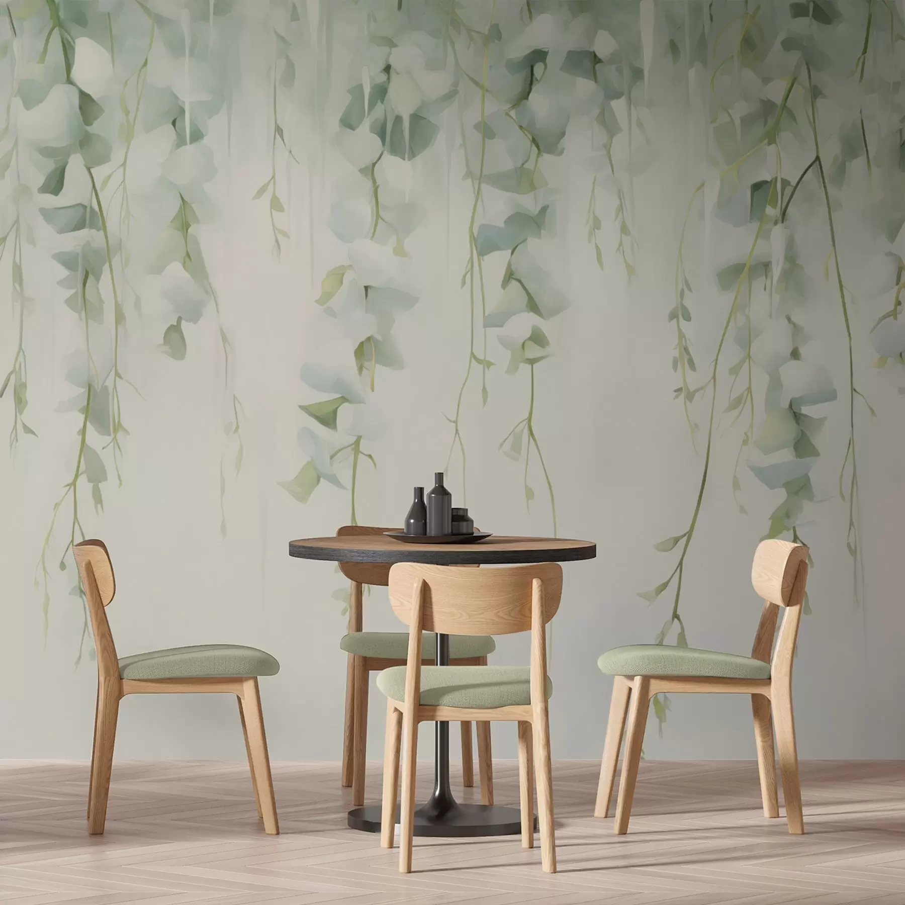 wall murals Висеће гране са лишћем w04722