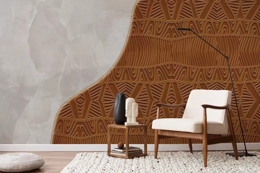wall murals Орнамент и бетон w04664
