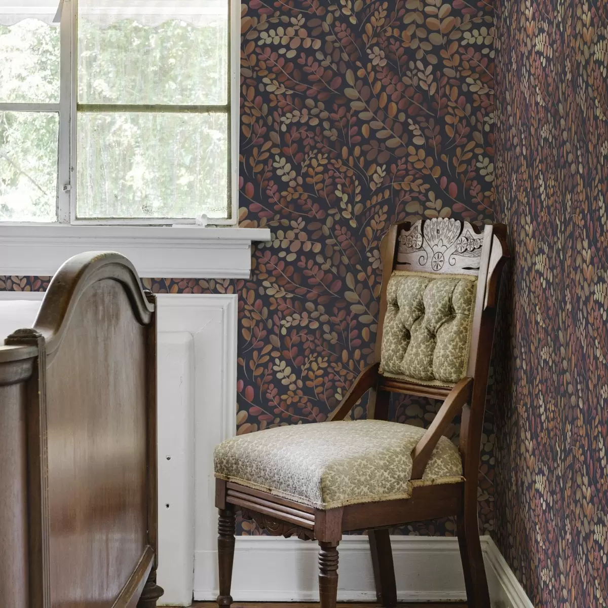 Позадина Јесење лишће у топлим наранџасто-ружичастим тоновима a00799v2