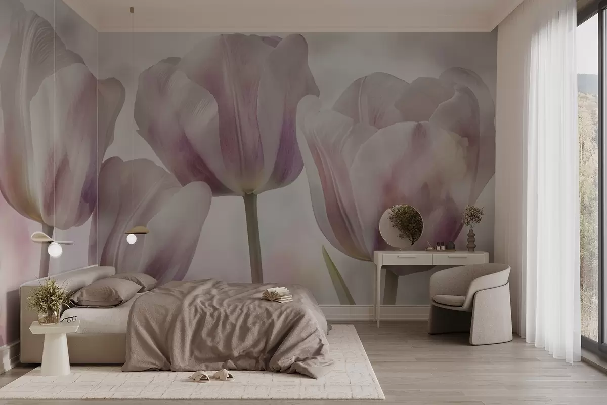 wall murals Тулипани у нежним бојама w04700