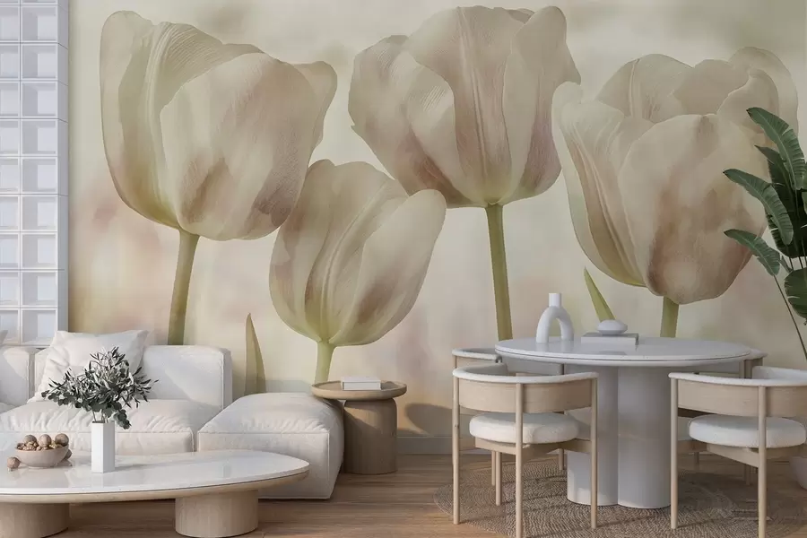 wall murals Тулипани у нежним бојама w04700v1