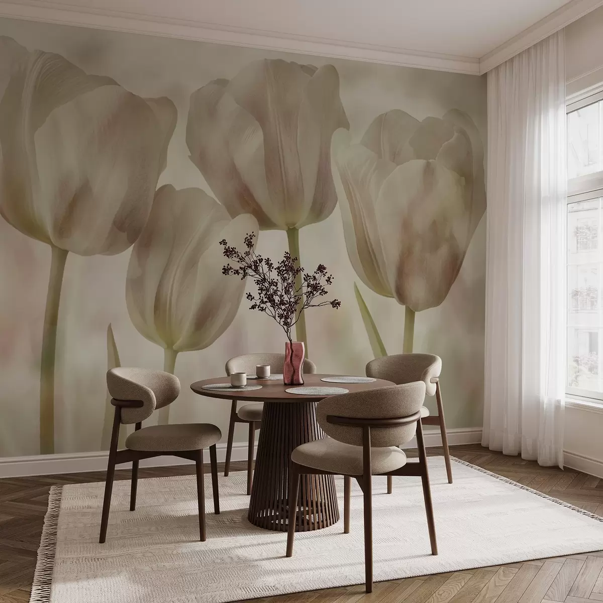 wall murals Тулипани у нежним бојама w04700v1