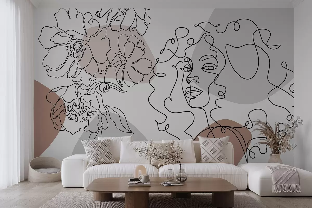 wall murals Девојка у редовима w04724