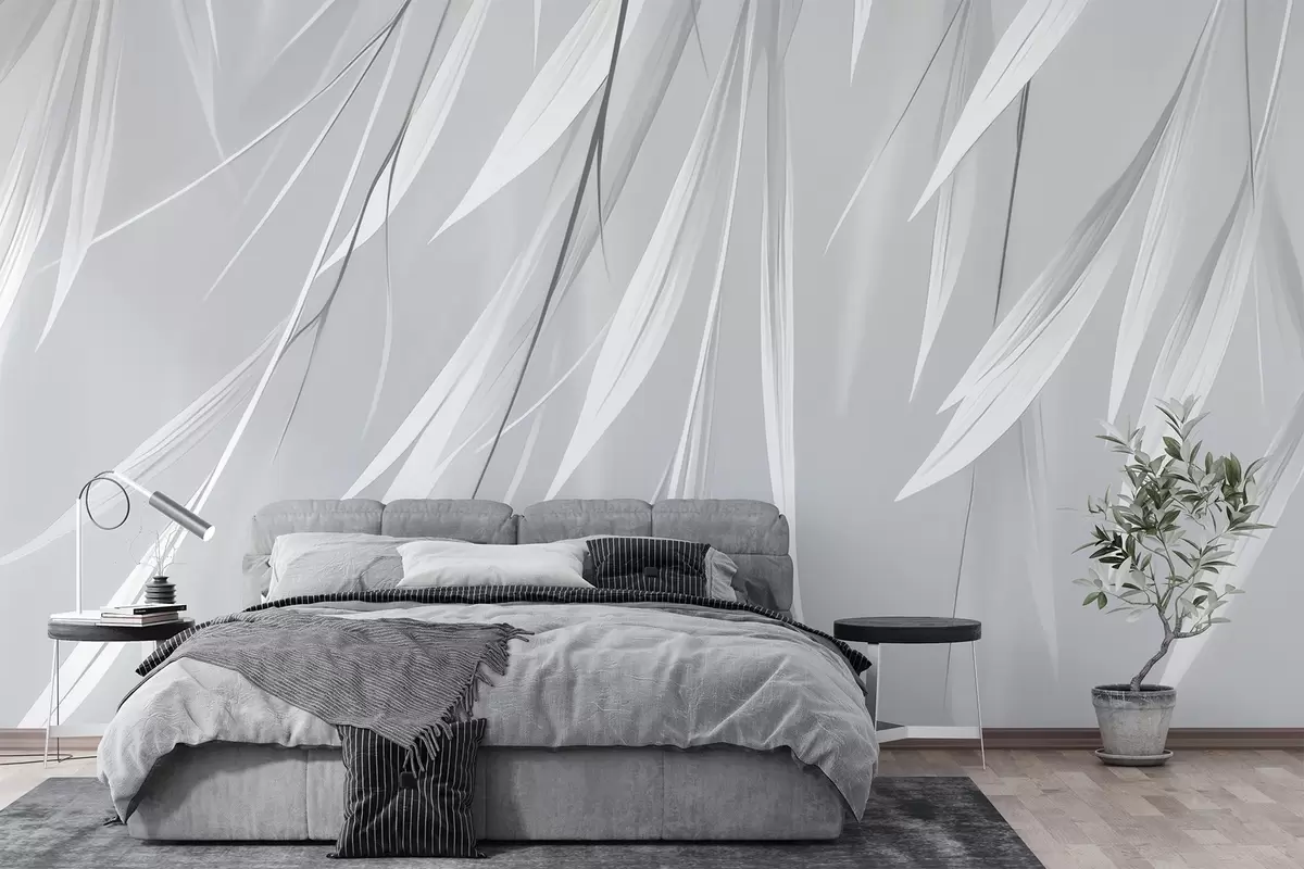 wall murals Висећи танки листови w04703v3