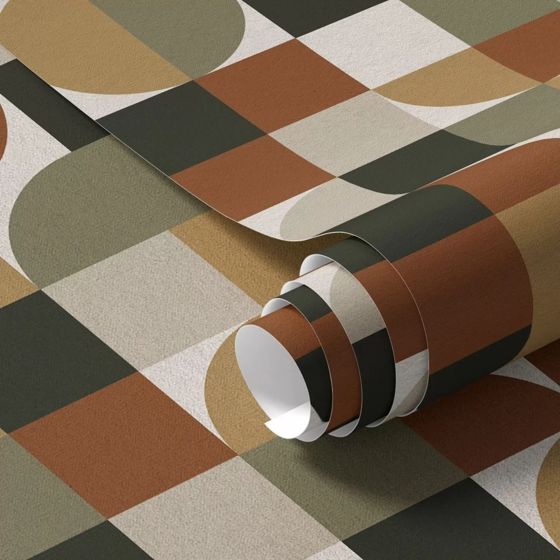 wall murals Модуларна геометрија у топлим земљаним тоновима a00770