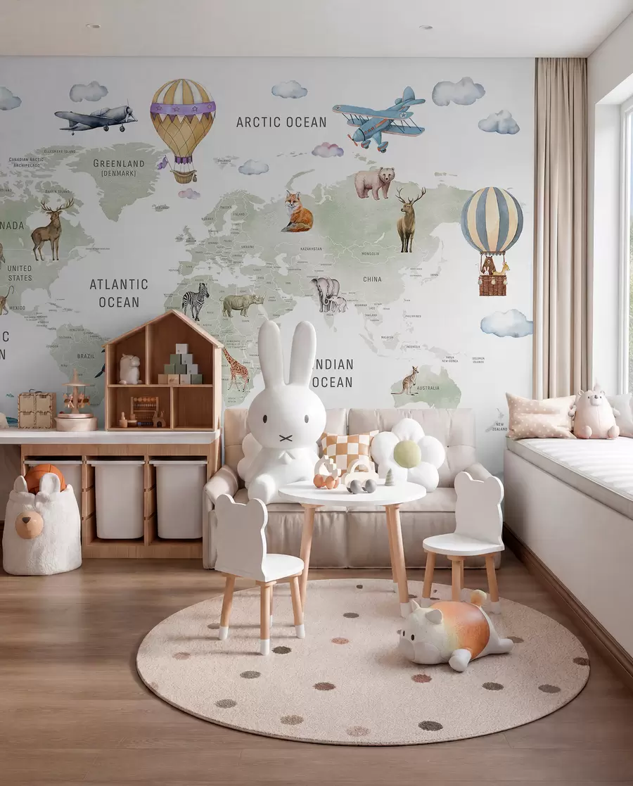 Fototapeta „Zeleni atlas na engleskom“, c00001en