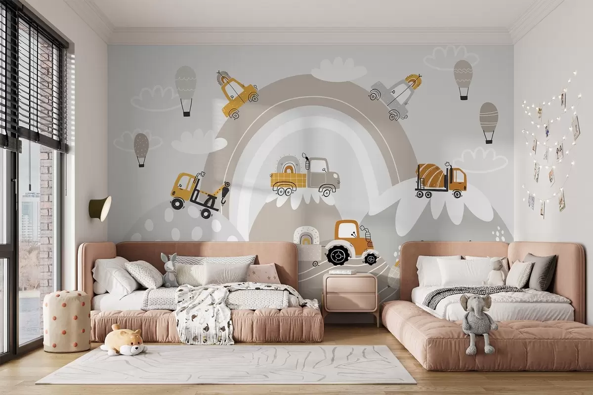 wall murals Дечји аутомобили, трактори w04765