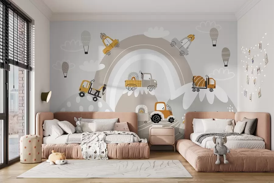 wall murals Дечји аутомобили, трактори w04765