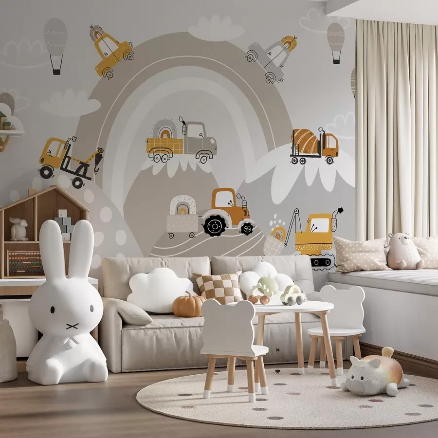 wall murals Дечји аутомобили, трактори w04765