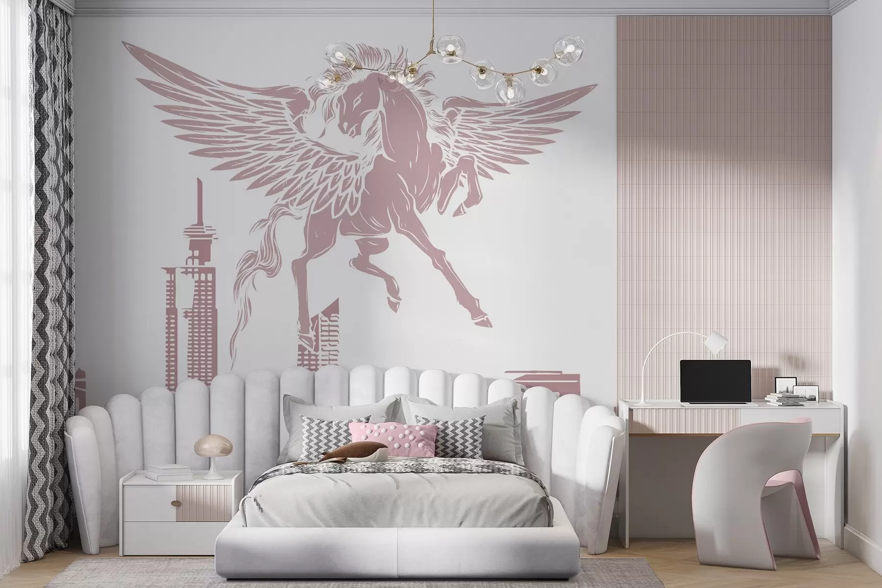 wall murals Пегаз изнад града w04777