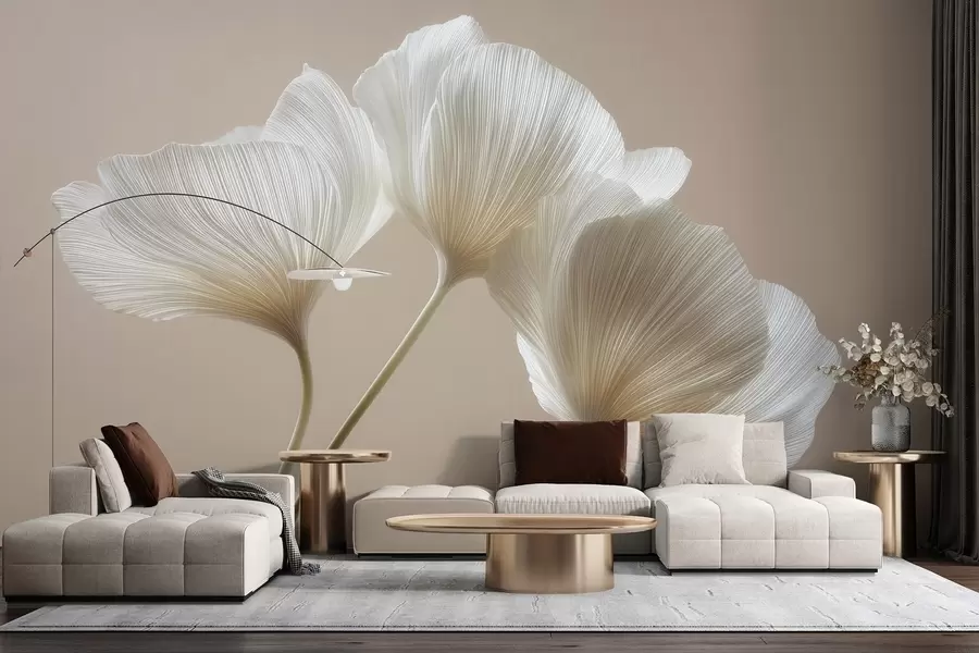 wall murals три нежна цвета на беж позадини w04810