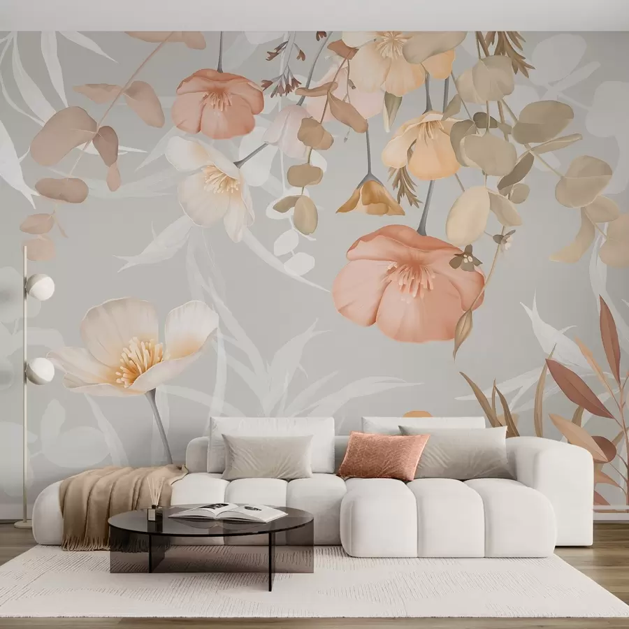 wall murals Цвеће у лишћу w04779