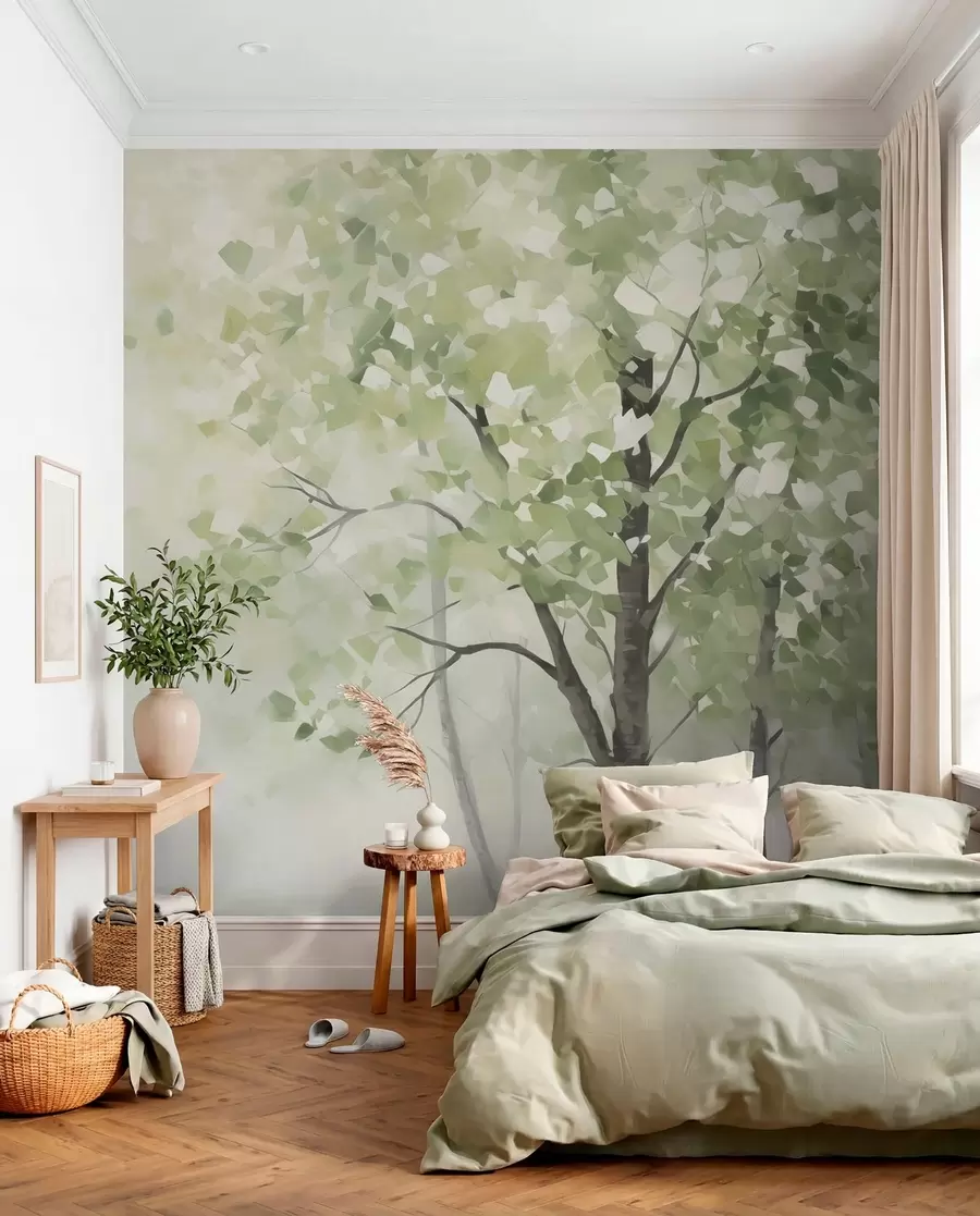 wall murals Апстрактно дрвеће имитација сликарства w04781