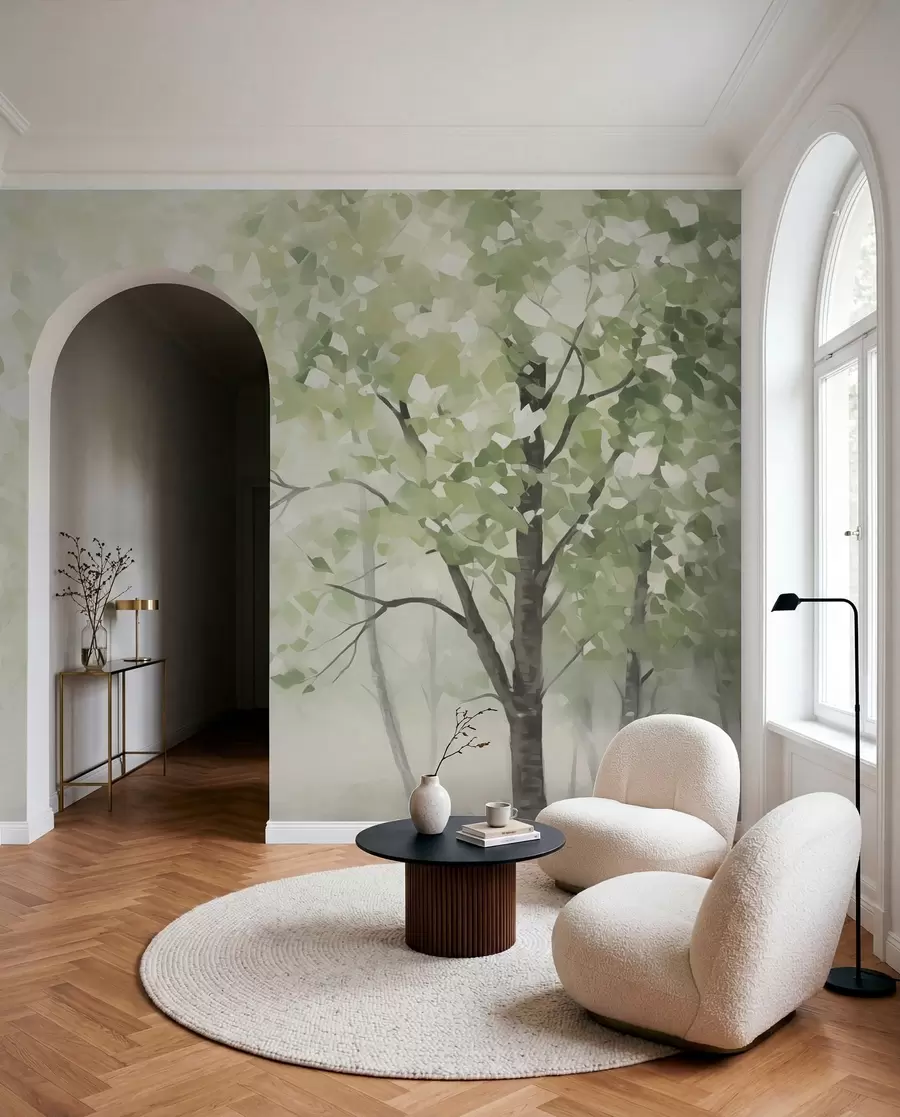 wall murals Апстрактно дрвеће имитација сликарства w04781