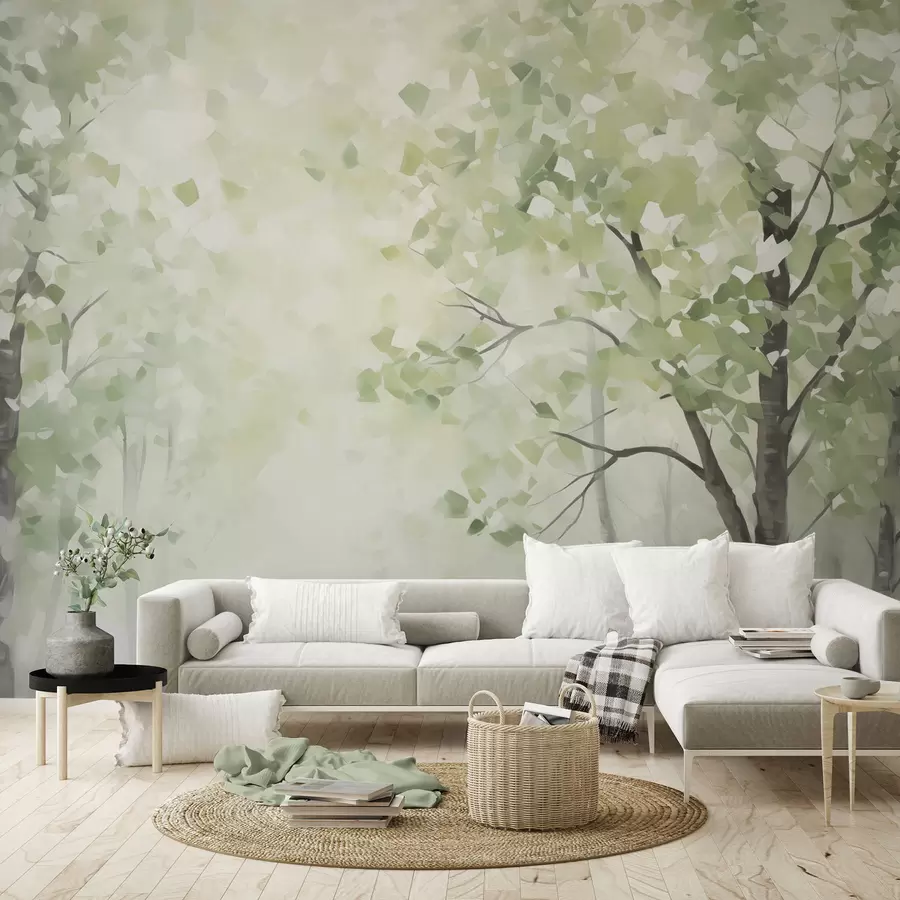 wall murals Апстрактно дрвеће имитација сликарства w04781