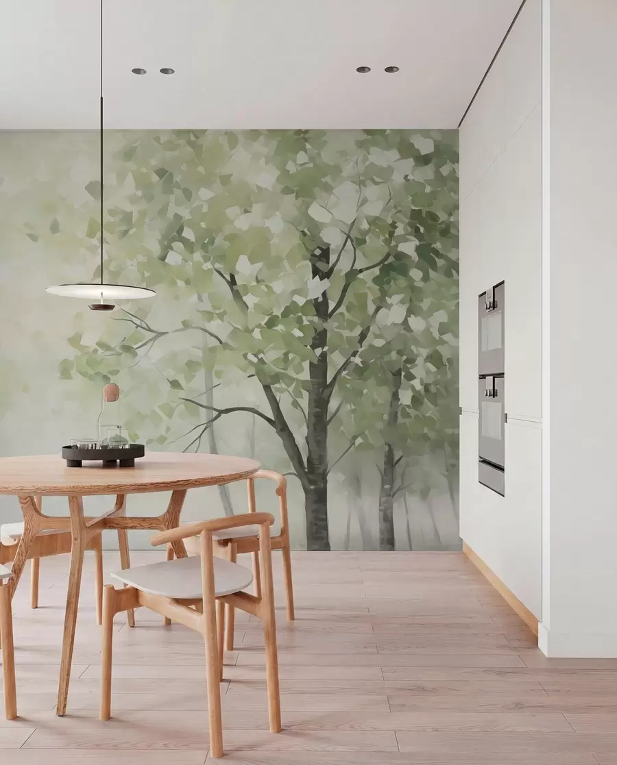 wall murals Апстрактно дрвеће имитација сликарства w04781