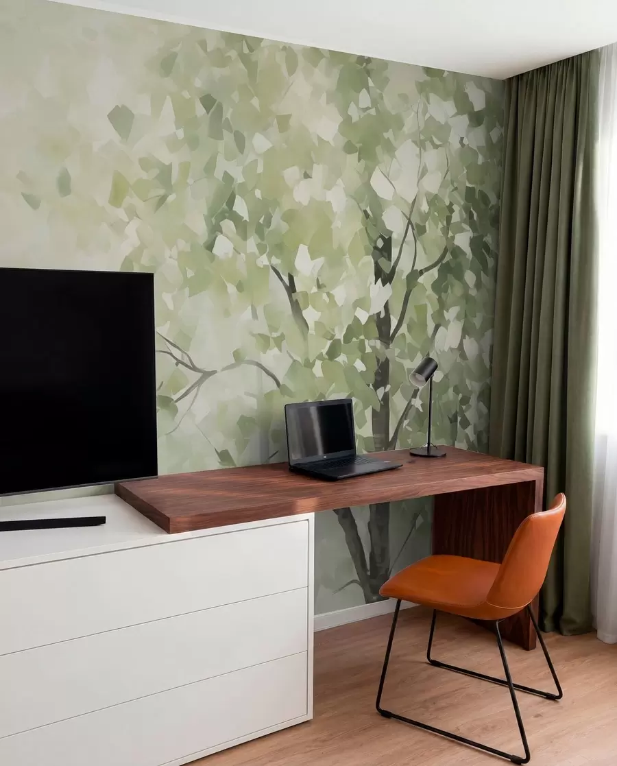 wall murals Апстрактно дрвеће имитација сликарства w04781