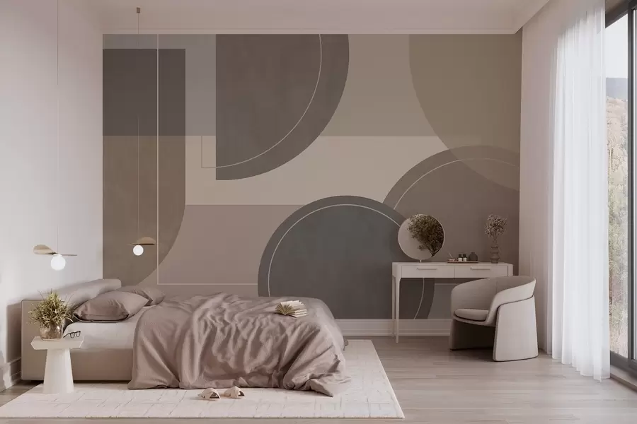 wall murals модерна геометрија у природним бојама w04811