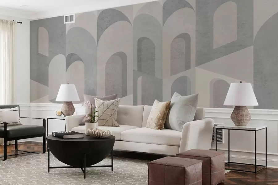 wall murals урбане метаморфозе лука у прашкасто сивим тоновима w04812