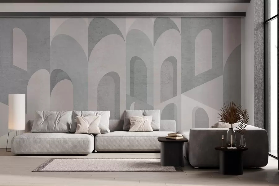 wall murals урбане метаморфозе лука у прашкасто сивим тоновима w04812
