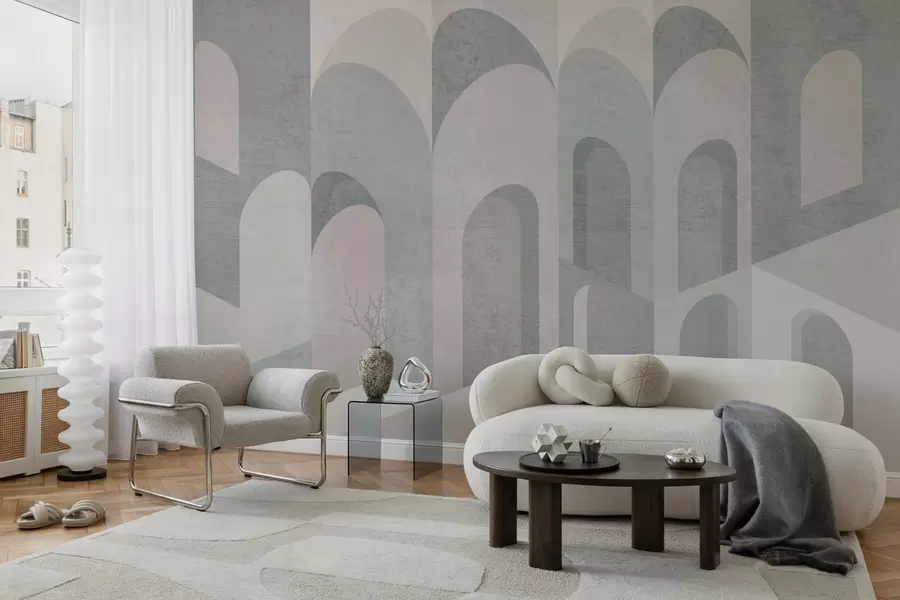 wall murals урбане метаморфозе лука у прашкасто сивим тоновима w04812