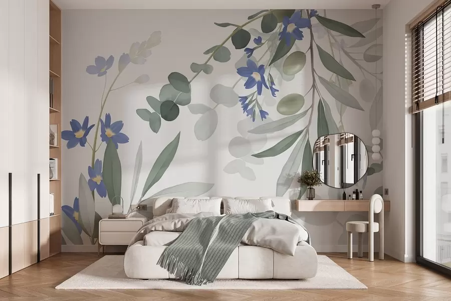 wall murals Гране и цветови еукалиптуса w04821
