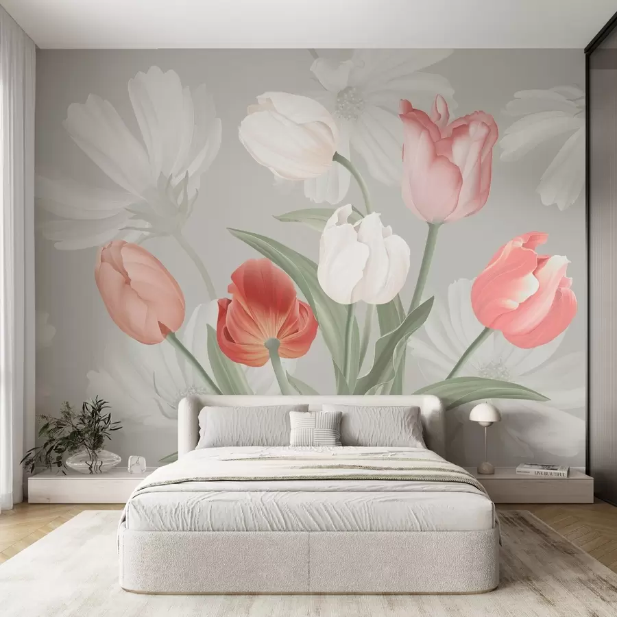 wall murals Букет цвећа са тулипанима w04784