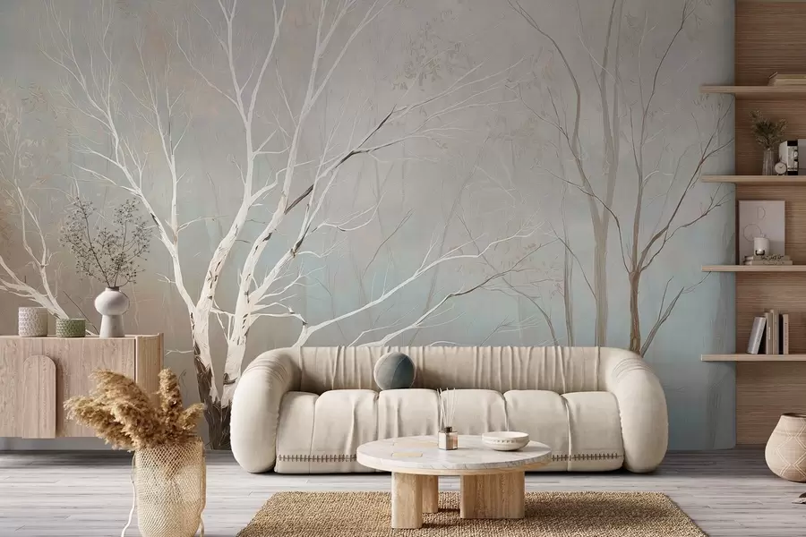 wall murals Лагане гране у јутарњој магли у пастелним тоновима w09447