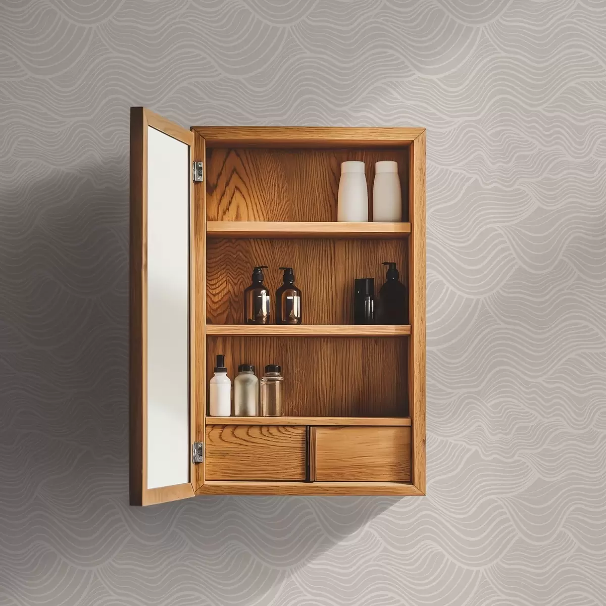 Позадина Таласасте линије у тону на топлој беж боји a00681v1