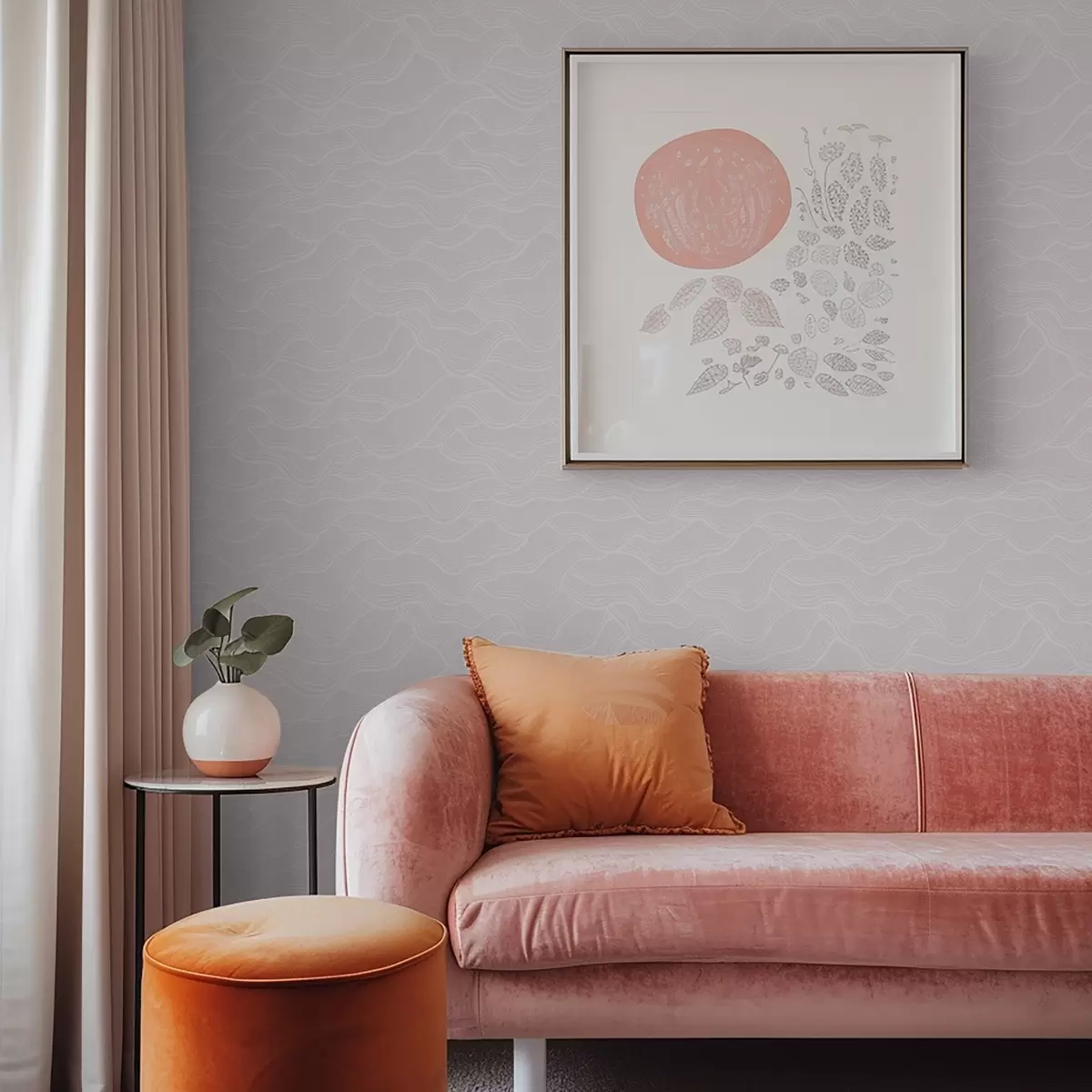 Позадина Пастелно ружичаста подлога са таласастим линијама a00682v3