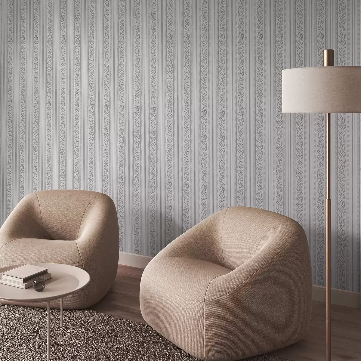 Позадина Пруге са чипком и гранчицама на хладно белој боји a00814v1