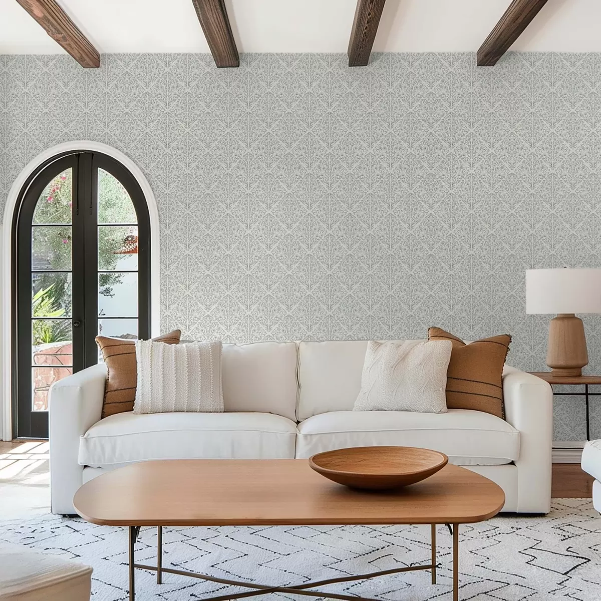 Позадина Чипкасти изданци на кремасто белој боји са тиркизним обрисом a00815v4