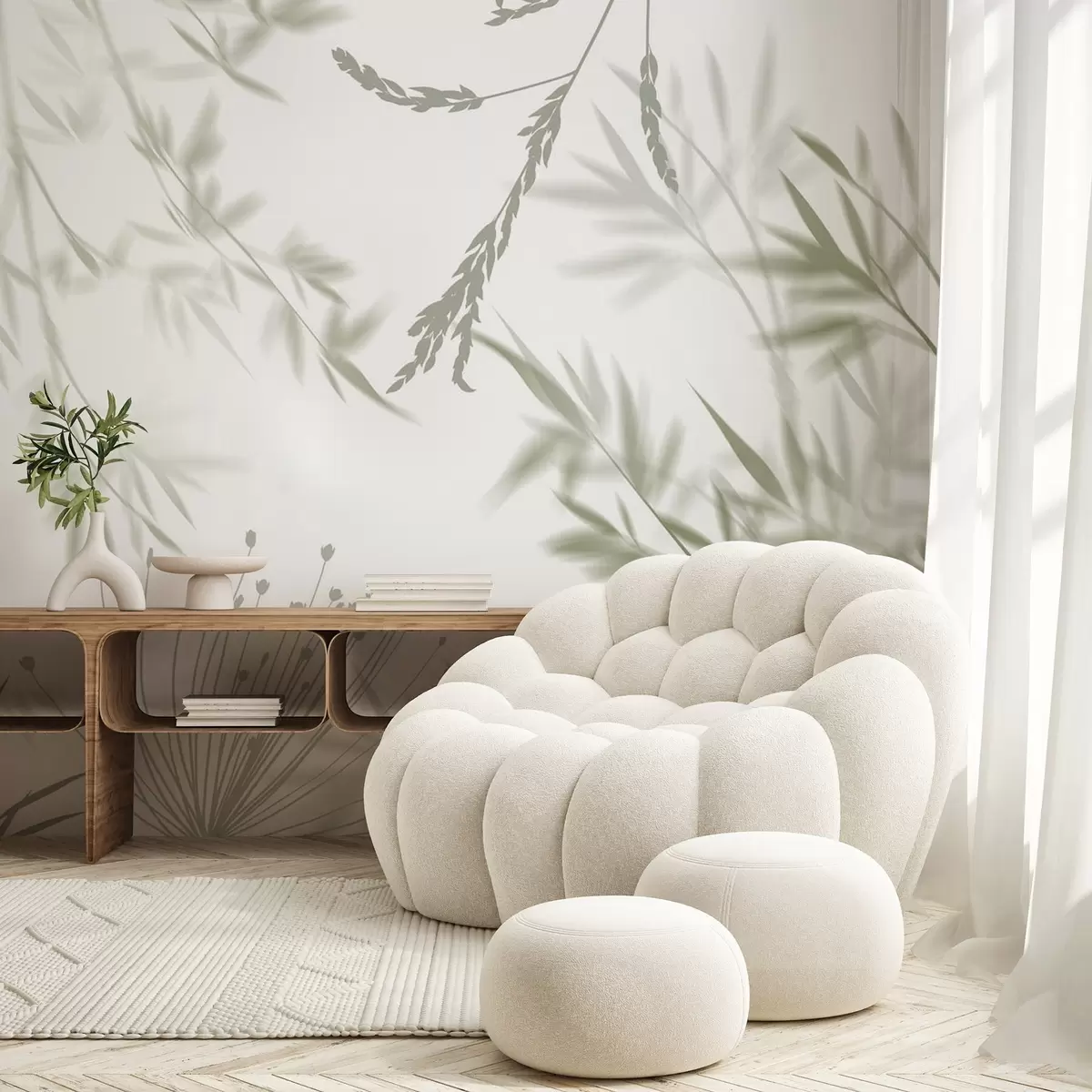 wall murals Силуете лишћа w04850