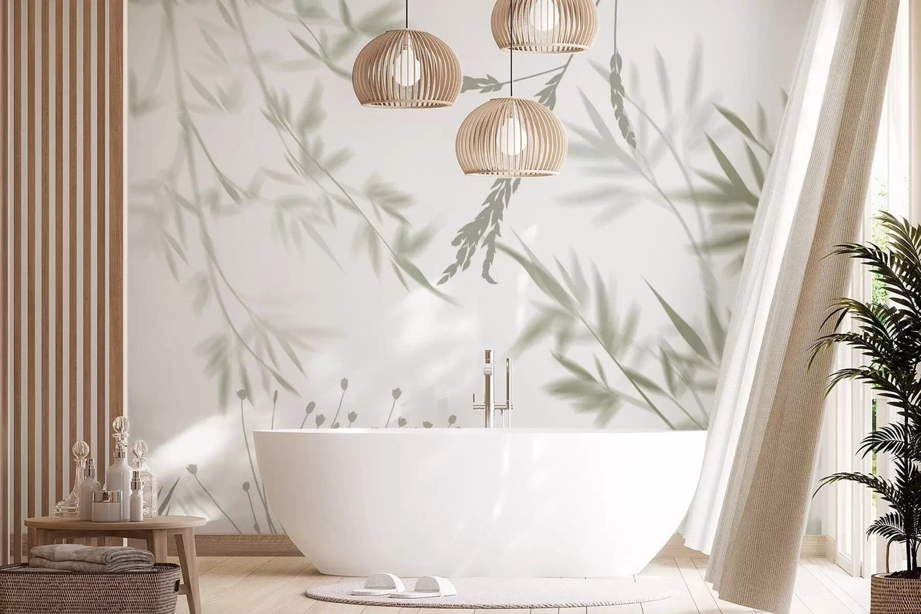 wall murals Силуете лишћа w04850