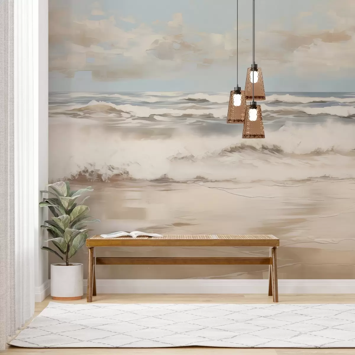 wall murals Пастелни морски пејзаж w04836