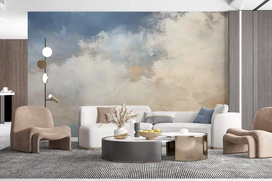 wall murals Апстрактна слика облака у стилу поткровља w04841