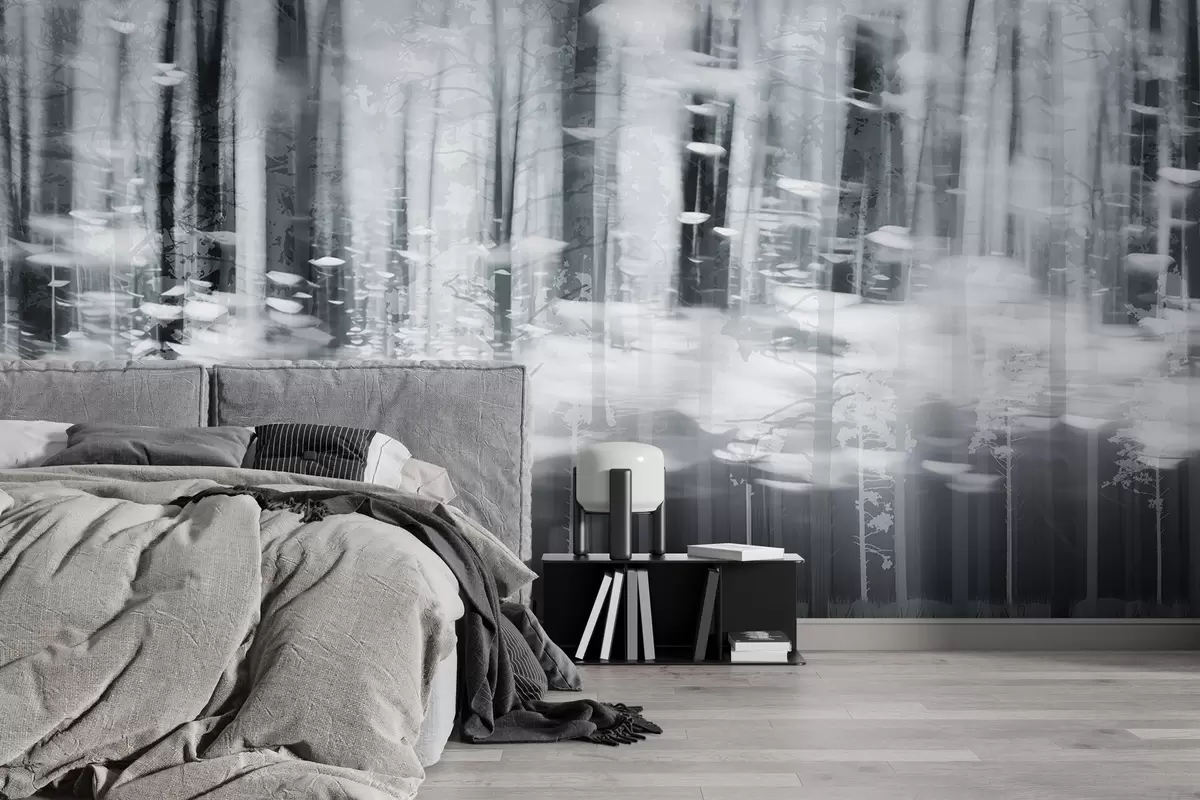 wall murals Стилизована стабла дрвећа у пастелним бојама w04844v2