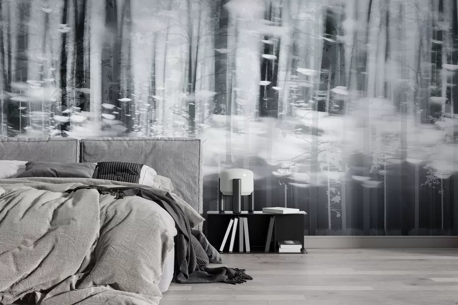 wall murals Стилизована стабла дрвећа у пастелним бојама w04844v2