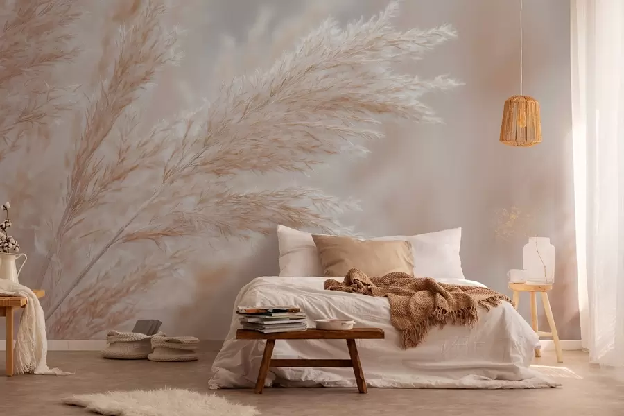 wall murals стилизоване велике трске w04814