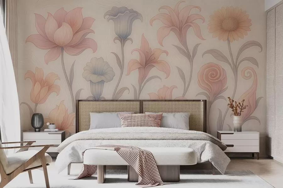 wall murals Нежна цветна композиција у пастелним бојама w09503
