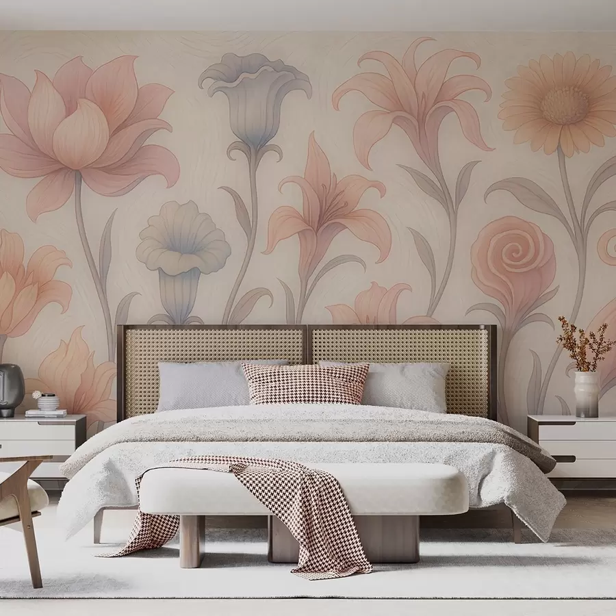 wall murals Нежна цветна композиција у пастелним бојама w09503