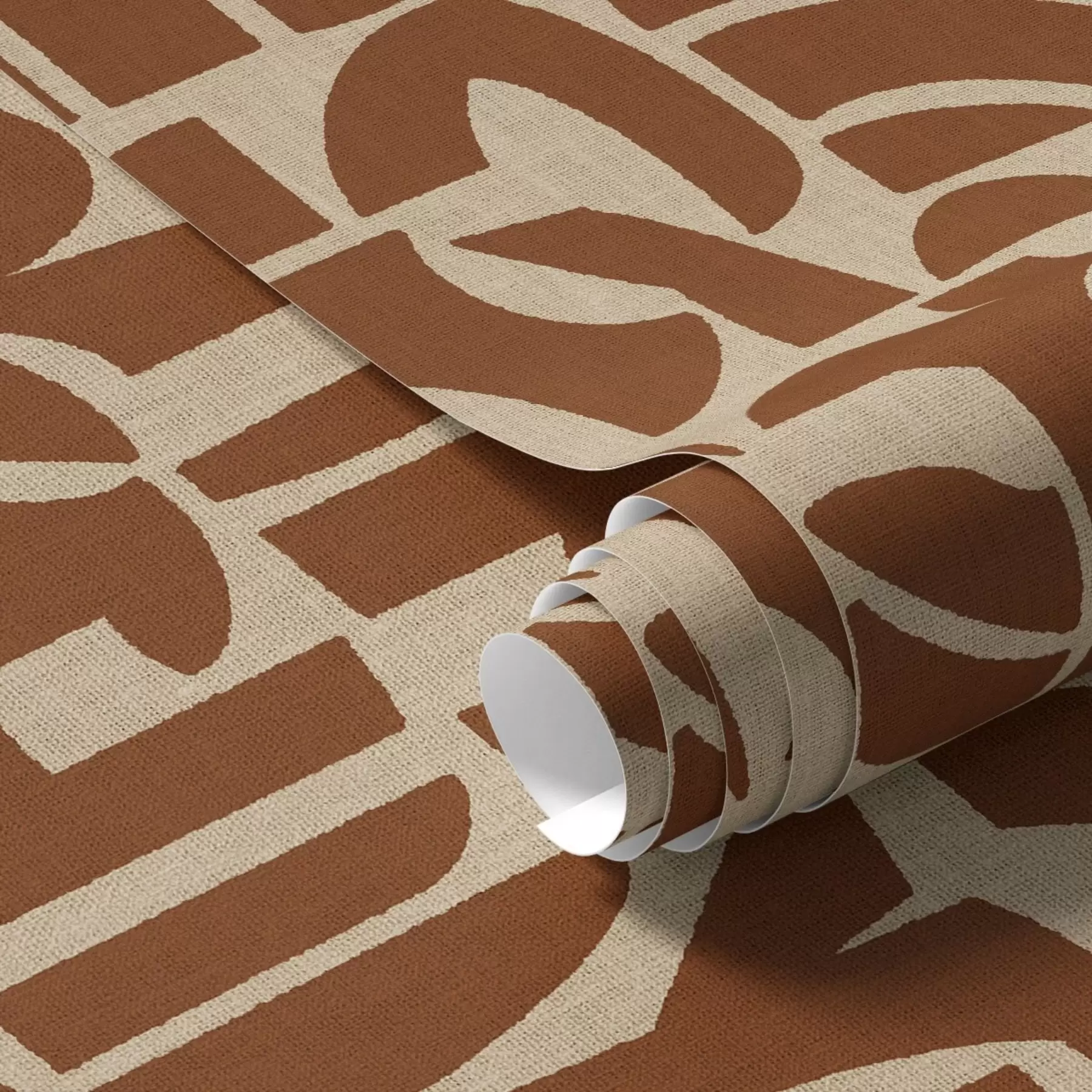 wall murals Геометријски облици од теракоте на платну a00774