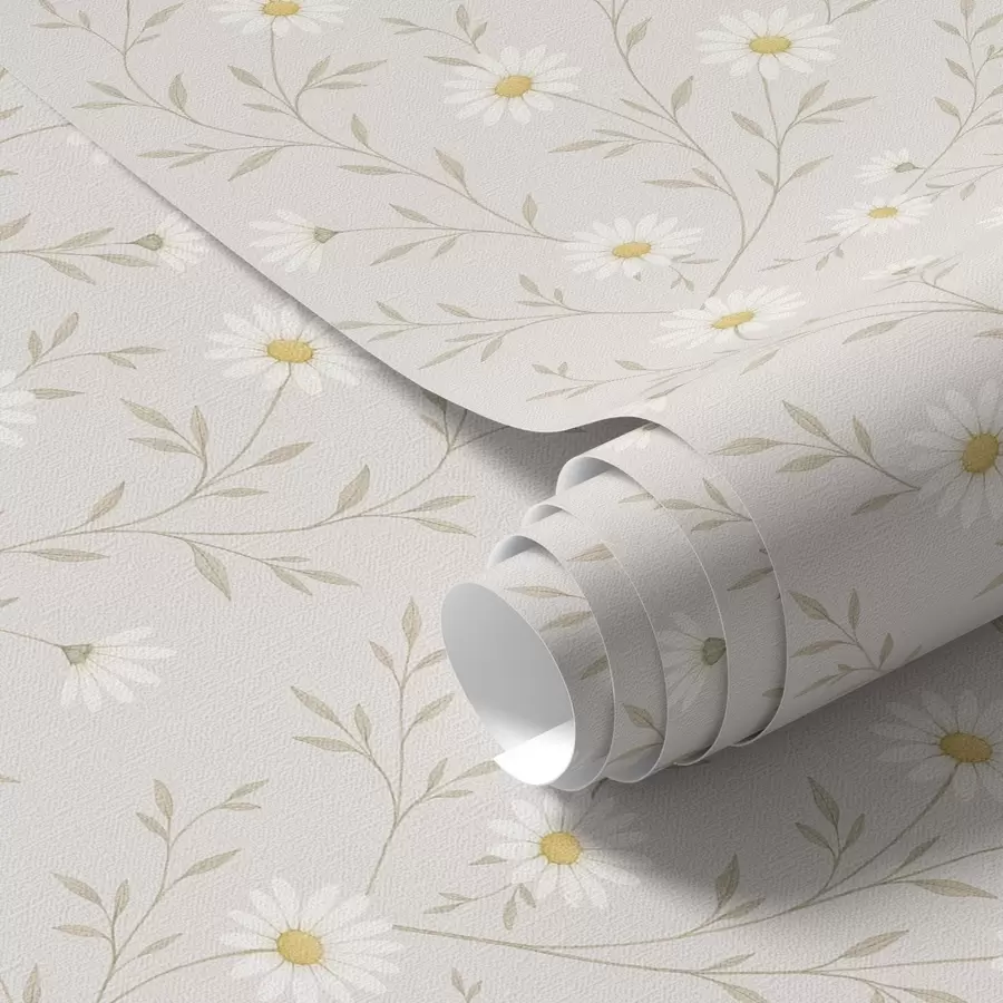 wall murals Ситне тратинчице на гранчицама, топло беж боје a00777