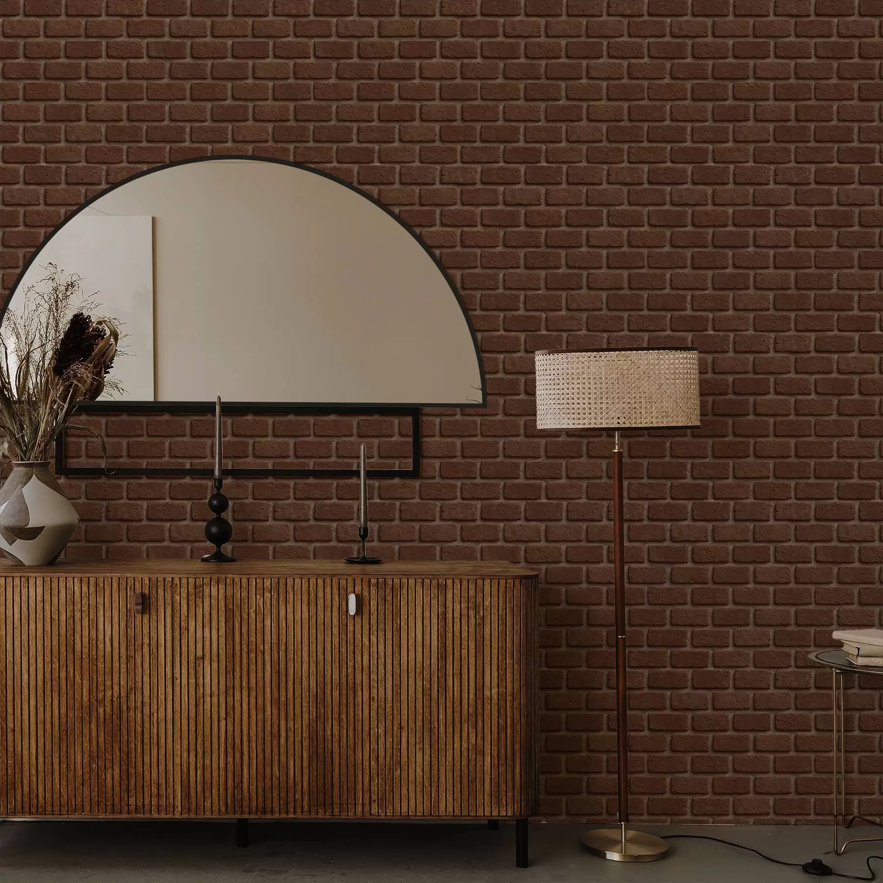 wall murals Рустична смеђа текстура цигле a00879