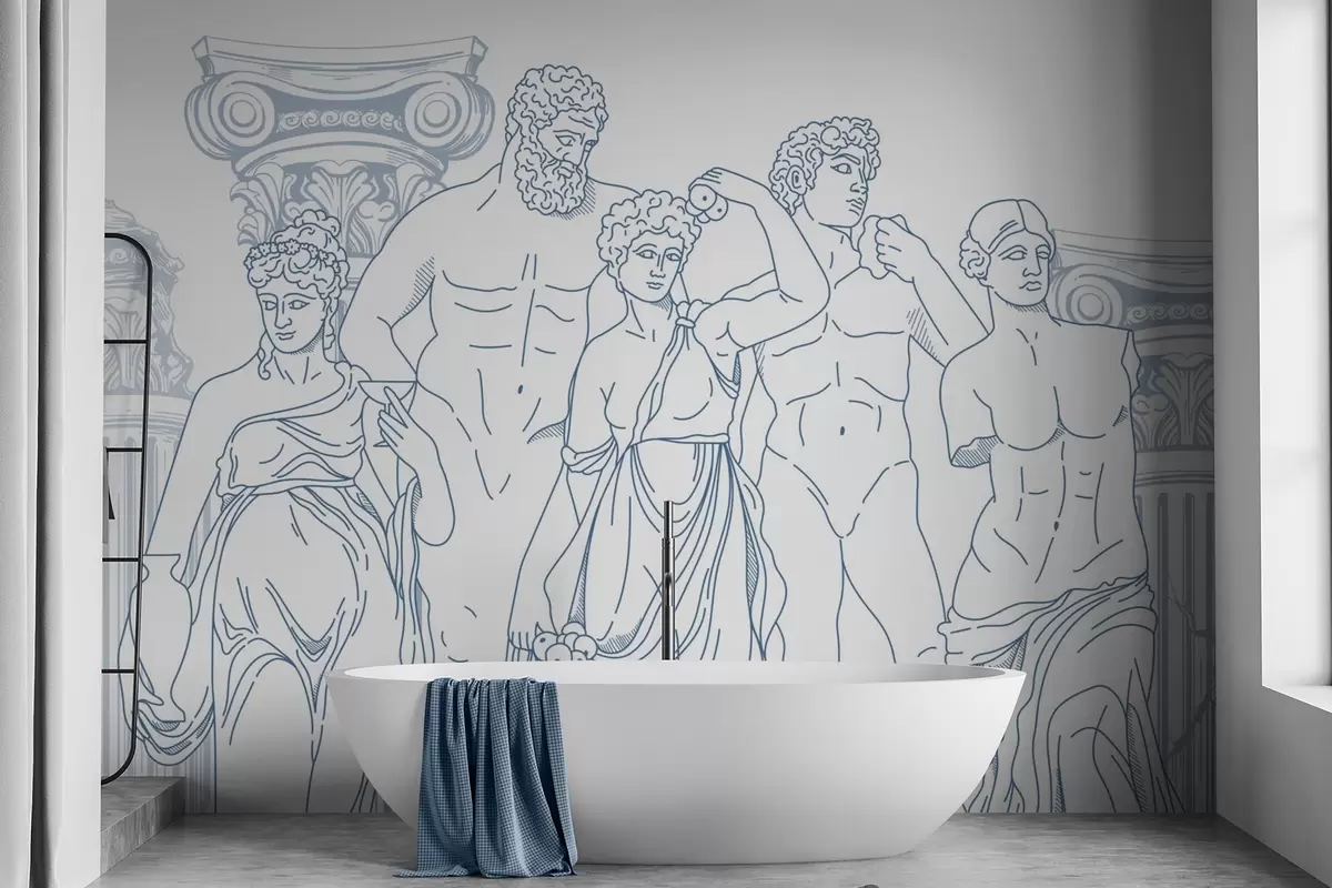 wall murals Древни људи и колоне w04865