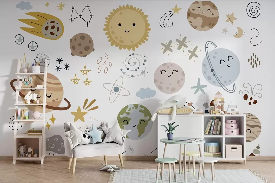 wall murals Планете и звезде, свемир w04893