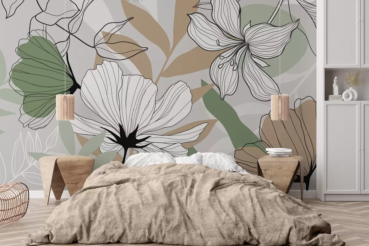 wall murals Апстрактне биљке и цвеће w04898v2