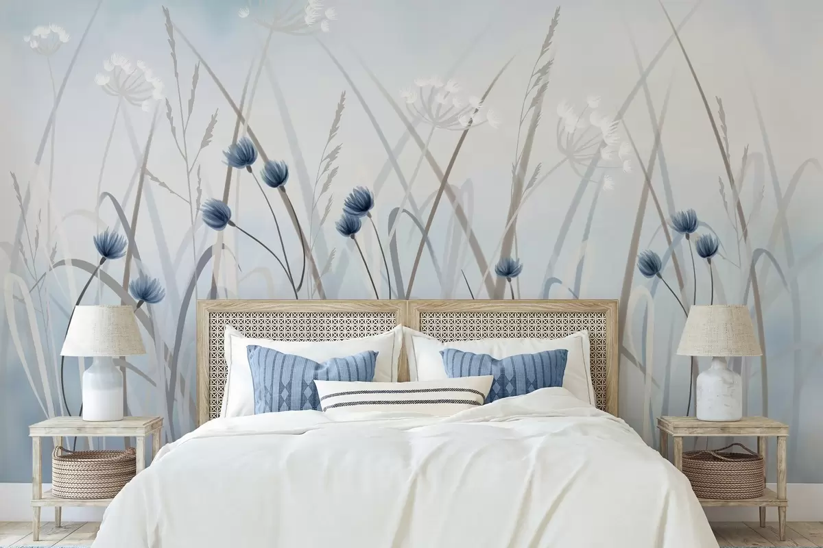 wall murals Осликана трава и цвеће w04900